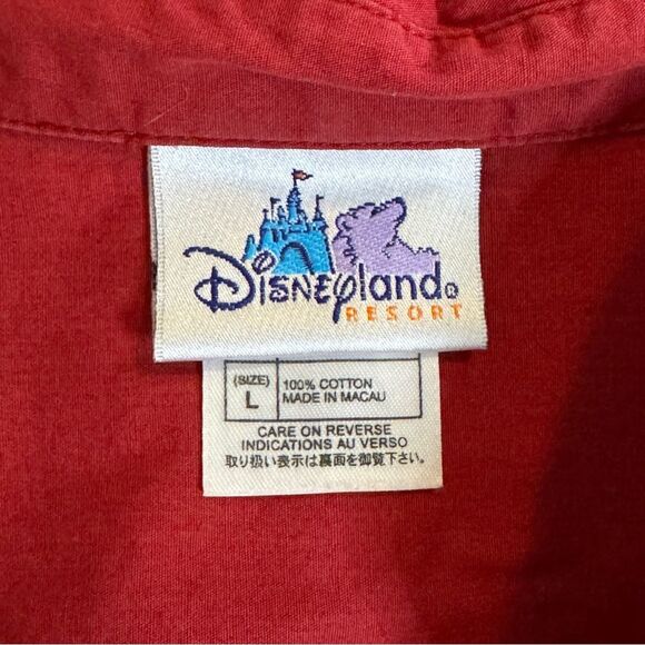 Disney Three Little Pigs Pig Bros Construction Button Up Shirt Top Size L - Picture 3 of 7